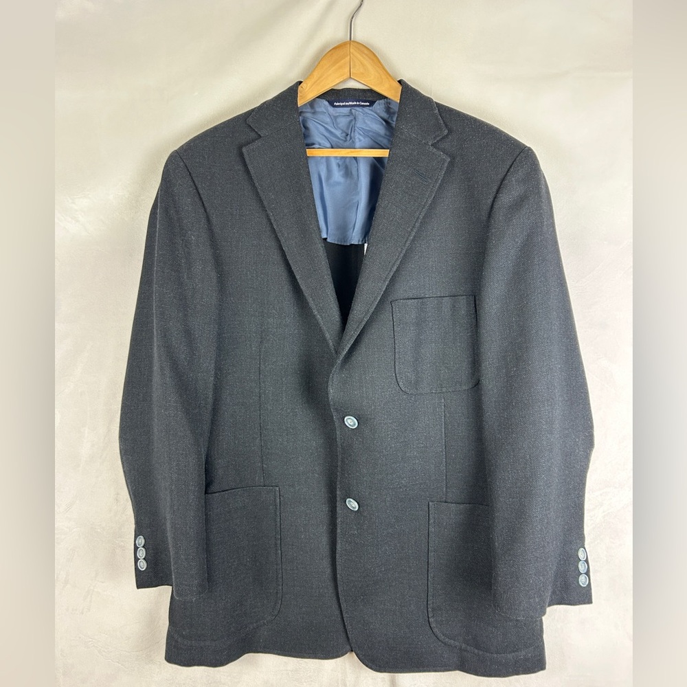 COPPLEY Blazer Sportcoat Navy‎ Blue Wool Silk Linen Men's 42R Two Button